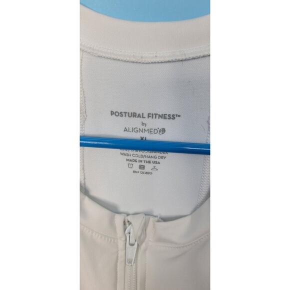 ALIGNMED White Posture POSTURAL FITNESS Shirt Full Zipper Women’s XL - Picture 11 of 13